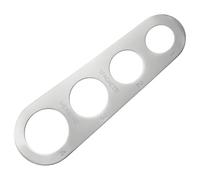 3 Pack Pasta Portion Measuring Tool Stainless Steel Spaghetti Measurer Tool Quick for Perfect Portions, 4-Hole Durable Kitchen Cooking Measurer, Silver