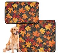 3 Pack Pee Blanket for Dogs Cat Pee Pads for Indoor Cats Anti Slip Rug for Car Seat 20x24in Camouflage Background Maple Leaf Pattern
