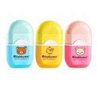 3 Pack Pencil Sharpener with Container, Rubber and Sharpener 2 in 1, Portable Pebble Shape Manual Sharpener for Kids Students Teachers, Dust Free Office School Supplies, Art Supplies