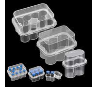 3-Pack Peptide Case for Fridge, 3ml Vial Holder for Refrigerator, 2, 6 &10-Slot Insulin & Peptide Holder, Semi-Transparent Vial