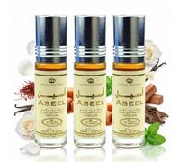 3 Pack Perfume Oil 6ml by Al Rehab Or Ahsan | Alcohol-Free Unisex Arabic Arabian Perfume Oil | Long-Lasting Concentrated (Aseel (Al-Rehab), 6 ml (Pack of 3))