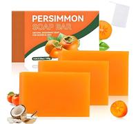 3-Pack Persimmon Soap Bars for Body Odour Control, Handmade Cleansing Bar | Targets Old People Smell, With Green Tea Extract, For Men & Women, Deep Cleansing Body Soap, Eliminates Stubborn Odors
