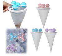 3 Pack Pet Hair Remover for Washing Machine - Reusable Floating Mesh Lint Catcher in Pink, Purple & Blue - Dog & Cat Hair Dissolver, Universal Fit for Laundry Drain Protection
