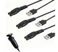 3 Pack Philips Shaver Charger Cable, 5V USB-A Replacement Philips One Blade Charger, Resistant to Bending for Philips Shaver Models S8850、PQ888、S7831、S7832、S7835、S7836，S5831、S5832、S5835、S5836 etc.