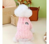 3-Pack(PINK) Small Dog Sweater for Girl Puppy, Thick Cable-Knit Teddy Fleece, Super-Soft Winter Warmth, Easy-Stretch Neck, Fits Teacup & Tiny Breeds, Machine Wash, Gift Ready