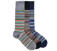 3 Pack Pique Signature Stripe Socks Tri Colour