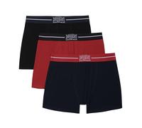 3 Pack Plain Underwear In Black/Navy/Red