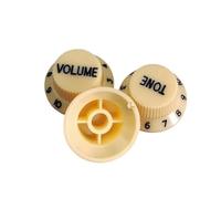 3 Pack Plastic 2T1V Volume And Tone Control Knobs For Guitars Suitable For Beginners Guitar Knobs For Adult Beginners(Yellow 2)