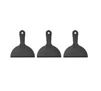 3 Pack Plastic Putty Knife Set, 6 in Flexible Putty Filler Spatula Scraper, Multipurpose DIY Paint Scrapers Tool for Spackling, Patching, Decals, Wallpaper - Black