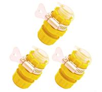 3-Pack Plastic Round Tap Connector for Indoor Kitchen Faucets, 14-20 mm Diameter, Easy Hose Attachment with Stainless Steel Clip, Rust-Resistant Water Fitting for Home Use(Green)