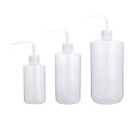 3 Pack Plastic Safety Wash Bottle, Lab Squeeze Bottle with Narrow Mouth and Scale Labels, Squirt Bottle For Plant Flower Succulent Watering (white 250ml+500ml+1000ml)