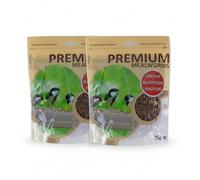 3 Pack Premium Dried Mealworms for Wild Birds - High Protein, Year-Round Garden Bird Food Treat - Robins, Blackbirds, Blue Tits Favourite - UK Wildlife Feed Tub