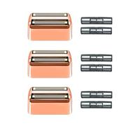 3 pack Professional Replacement Foil and Cutters for BaBylissPRO Barberology Double Foil Shaver, Compatible with BaBylissPRO Barberology FXFS2 Shaver(Rose Gold)