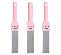 3-Pack Pumice Stone Cleaning Brushes with Handle for Toilet, Sink, Bathtub; Remove Limescale Rust Stains on Porcelain Tile; Bathroom Scrubber Set(Pink)
