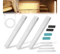 3 Pack Punch-Free Smart Sensor Magnetic Rechargeable Led Lights, Under Cabinet Kitchen Lights, Motion Sensor Light Indoor, Rechargeable Motion Activated Cabinet Lights (Warm Light, 30CM/12CM)