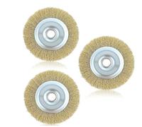 3 Pack RAC814 Wire Brush Replacement for Ryobi Patio Cleaner Wire Brush, 115mm Steel Wheel Brush with 16mm Arbor Hole for RY18PCA-0 OPC1800 OPC1815 EFB 400/401 for Rust Grout Debris Cleaning