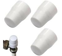 3 Pack Radiator Valve Cap, Radiator Valve Cap Replacement, Universal Push-Fit White Plastic Radiator Cap, Water Heater Heating Pipe Cover