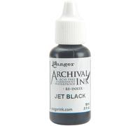 3 Pack - Ranger Archival Pad Reinker .5oz-Jet Black - ARR5-30799