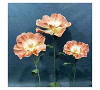 3-Pack Realistic Giant Artificial Flowers For Weddings, Events & Home Decor Premium EVA Foam Roses With Bendable Stems And Sturdy Wooden Base(Yellow)