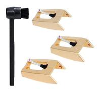 3 Pack Record Player Needles Turntable Stylus with A Stylus Brush - Replacement for Crosley Victrola ION Jenson Turntable Vinyl Record Player