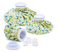 3 Pack Refillable Ice Packs for Pain Relief, Injuries, Headaches, Sprains, Reusable Penguin Print Bags for Swelling (3 Sizes)