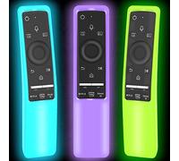 3 Pack Remote Case Glow in The Dark Compatible with Samsung Smart TV Remote Controller BN59 Series, Silicone Cover Protector Shockproof Anti-Slip Remote Skin Sleeve Green Blue Purple