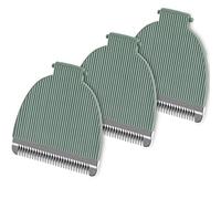 3 Pack Replacement Blades Compatible with Meridian Trimmer, Hygienic Ceramic Replacement Blades Compatible with Meridian Body Trimmer (Onyx & Sage), Green