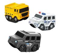 3 Pack Replacement Electric Magnetic Train Cars for klick Rail, Type C Rechargeable Toy Trains for klickRail Electric Train, Trains for Flexible Race Tracks, Tracks & Cable Not Included