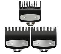 3 Pack Replacement Fit for Wahl Clipper Guards Set Compatible with 1/2 clipper guards, 1 clipper guards, Metal Guide Comb Attachment 1/16"(1.5 mm), 1/8" (3.0 mm), for Barbers and Stylists, Black