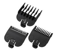 3 Pack Replacement Hair Clipper Guards 1.5/3/4.5mm for Wahl & Babyliss | Durable nylon build, easy snap-on install, precise even cuts, fits standard blades, great for home & salon grooming use.