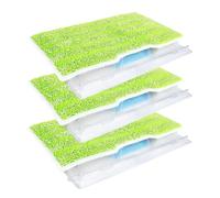 3 Pack Replacement Mop Pads Compatible with Vacuum, Washable Microfiber PadsReuseable Washable Pads for Hardwood Floor Cleaning, Wet and Dry Refill, Green