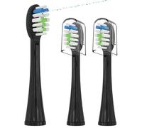 3 Pack Replacement Replacement Brush Heads for Waterpik Sonic Fusion Flossing Toothbrush Compatible with Sonic Fusion SF01/SF02 and Sonic Fusion 2.0 SF03/SF04- White with Caps