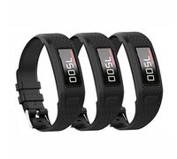 3 Pack Replacement Strap Compatible with Garmin VivoFit 2/1, Large Soft Silicone Watch Strap Wristbands for Women Men, Black, L Size