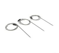 3 Pack Replacement Temperature Probes for BBQ Thermometer, DC2.5mm Connector Meat Sensor with PTFE Cable, Stainless Steel Grill Probe for Oven Turkey, 4.26ft