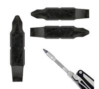 [3 Pack] Replacement Two-Sided Screwdriver Bit for Leatherman Multi-Tool - #1-#2 Phillips Head + 3/16 Flat Head - Add Or Replace Your Multitool Screwdriver - Exact Fit for Most Leatherman Multi Tools