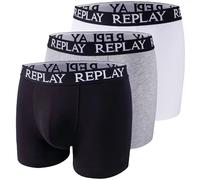 REPLAY Men's Basic Cuff Boxer, Black, S