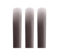 3-Pack Resin Plastic Saxophone Reeds, 2.5 Strength, for Alto Saxophone and Clarinet, Black/White/Grey