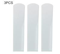3-Pack Resin Plastic Saxophone Reeds 2.5 Strength for Alto Saxophone, Black, White, Grey