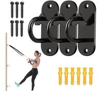 3 Pack Resistance Band Wall Anchor Point, Wall Mount Workout Anchors, Exercise Station Strap Wall Ceiling Anchor Bracket for Strength Trainer, Suspension Training, Yoga Swings, Stretching, Hammocks