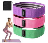 3 Pack Resistance Bands for Women, Fabric Booty Bands with Non Slip Design for Glutes and Legs Workout, Exercise Bands for Strength Training, Home Gym, Yoga, Pilates