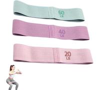3-Pack Resistance Bands Set with Non-Slip Design for Home Workouts - Perfect for Glutes, Hips, Legs & Full Body Training - Ideal for Yoga, Pilates, Squats & Strength Exercises (Light/Medium/Heavy)