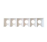 3-Pack Resource Card Holders Compatible with Settlers of Catan, 6-Compartment Board Game Card Organizer Trays for Resource and Development Cards, Tabletop Game Accessory (White)