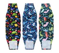 3 Pack Reusable Dog Belly Bands for Male Dogs, Washable and Adjustable Dog Nappies for Incontinence, Marking, Training Super Absorbent (Dark, XL, count, 1)