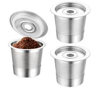 3 Pack Reusable K Cups and Coffee Pods for Ninja Coffee Maker PB051 & CFP101/PB041, 304 Stainless Steel Reusable K Pod Permanent K Cups Filters Compatible with Ninja Coffee Maker,Coffee Accessories