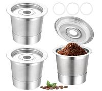 3 Pack Reusable K Cups and Coffee Pods for Ninja Coffee Maker PB051 & CFP101/PB041 Stainless Steel 304 Permanent K Cups Filters Reusable K Pod Coffee Accessories Fit for Ninja Coffee Maker