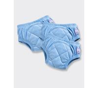 3 Pack Reusable Potty Training Pants with Cross-Stitch Bambino Mio Baby Blue 3-4 Years