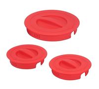 3 Pack Reusable Silicone Replacement Lids for Pyrex 1, 2 & 4-Cup Tempered Glass Liquid Measuring Cups - Dishwasher, Freezer, Microwave Safe (Cups Not Included)