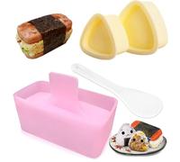3 Pack Rice Mold Set, Musubi Maker Press with Triangle Sushi Maker Press (Large & Small), Classic Triangle Rice Ball Mold Maker Sushi Mold,None Toxic, BPA Free