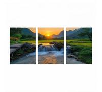 3 Pack River Diamond Art Kits Adults Flower Diamond Painting, Crystal Art Cross Stitch Embroidery Kit 24 x 16Inch*3, Paint by Numbers for Adults with Rhinestones, Room Decor Gifts for Women HXZH-2158