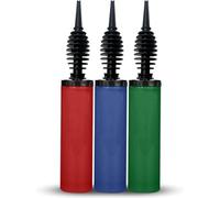 3-Pack RMTech Balloon Pump, Inflator for Balloons, Toy Blower, Foil and Confetti Professional Pumper, Manual Hand Pump, Dual Action Hand Air Pump for Balloons. (Red Blue Green)